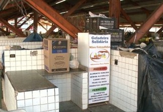 Aposentada aluga box e instala geladeira solidária no Mercado Central de João Pessoa