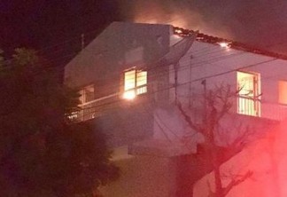 Incêndio após suposto vazamento de gás atinge prédio em Santa Luzia