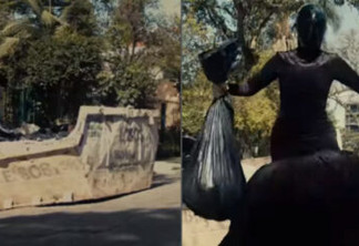 Convite da Farofa da Gkay vem dentro de um saco de lixo e internautas brincam: 'Tenho em casa'