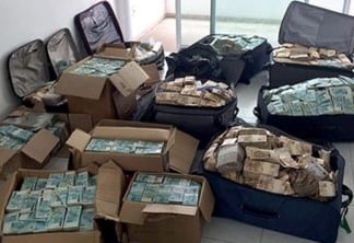 Somem duas malas com parte do dinheiro encontrado em apartamento de Geddel Vieira