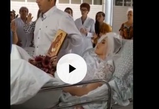 VEJA VÍDEO:  Jovem sousense internada com câncer se casa em hospital de João Pessoa
