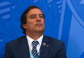 O presidente da Caixa Econômica Federal, Pedro Guimarães, participa do lançamento da nova linha de crédito imobiliário com taxa fixa da Caixa Econômica Federal