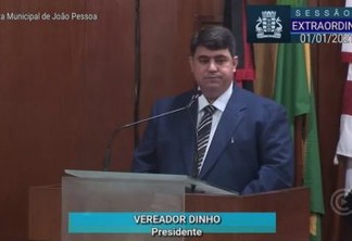 Por unanimidade, CMJP elege vereador Dinho como presidente da Mesa Diretora