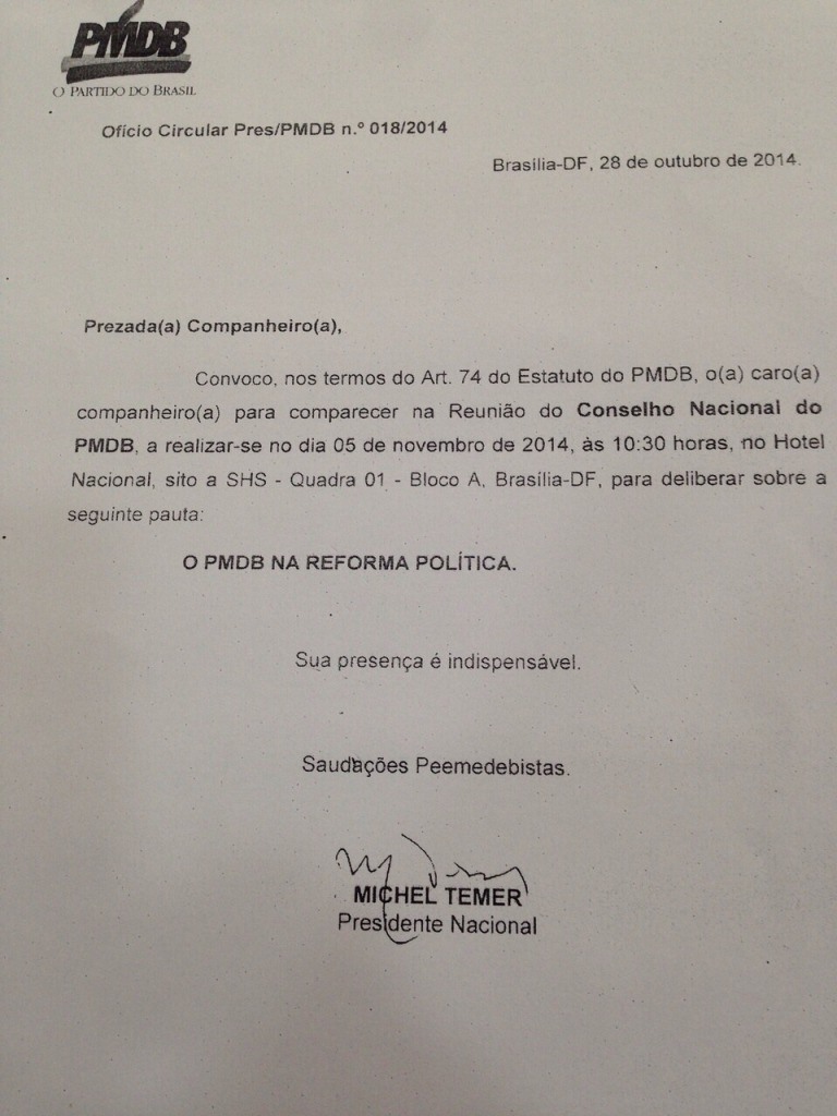 Documento PMDB