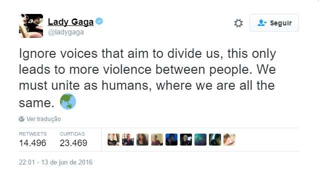 TWEET LADY GAGA