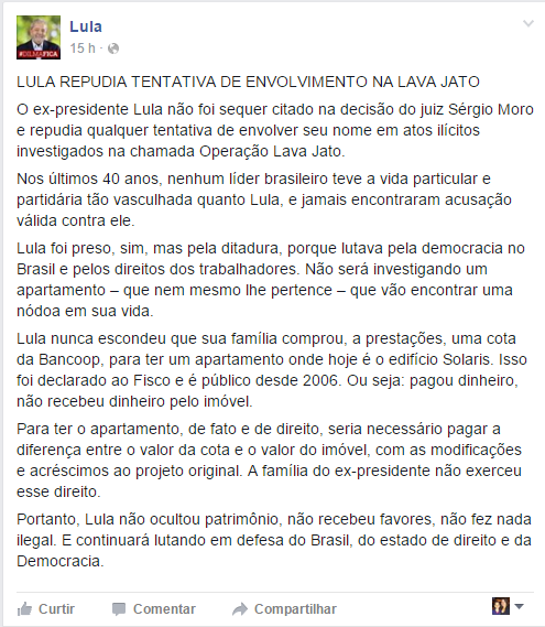 Nota Lula